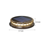 Modern Black Led Outdoor Solar Disc Path Light 4 Pack