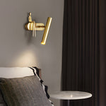 Brass Villain Wall Lamp 1 Light Slender Adjustable Led Wall Spotlight