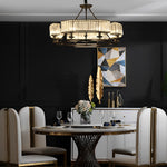 Round Metal Crystal Chandelier Ha098815
