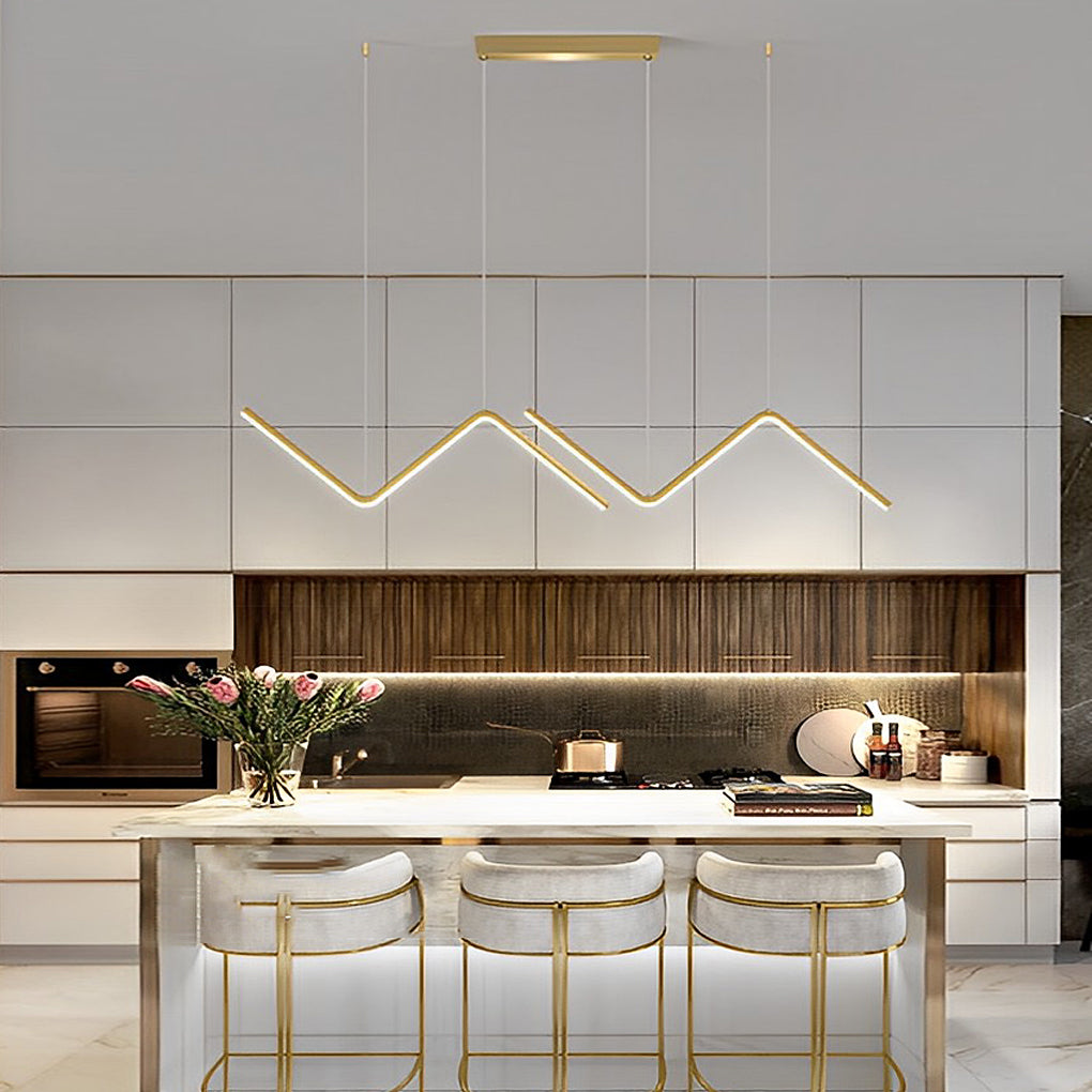 Wavy Linear Led Nordic Pendant Light Ha075738
