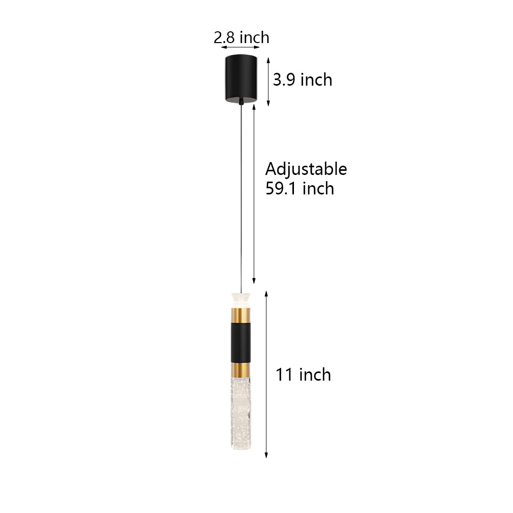 Cylinder Creative Three Step Dimming Modern Led Pendant Lights Hanging Lamp