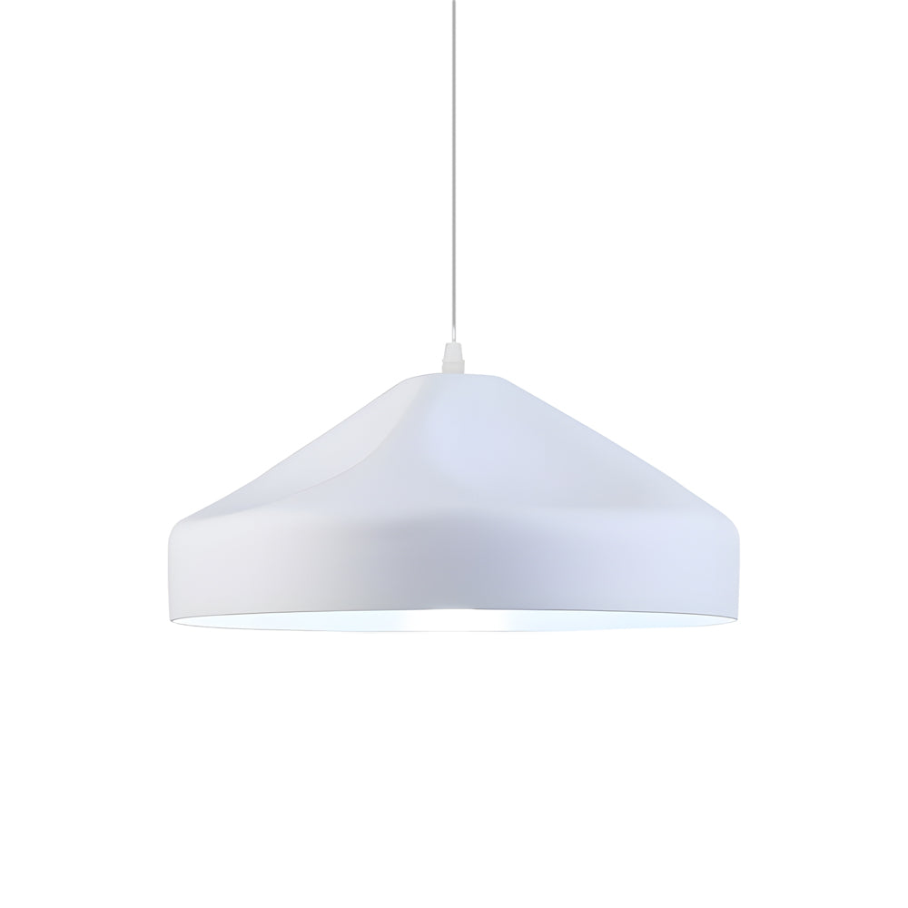 Pleat Box Led Pendant Light 1 Light Black White Aluminum Hanging Lamp