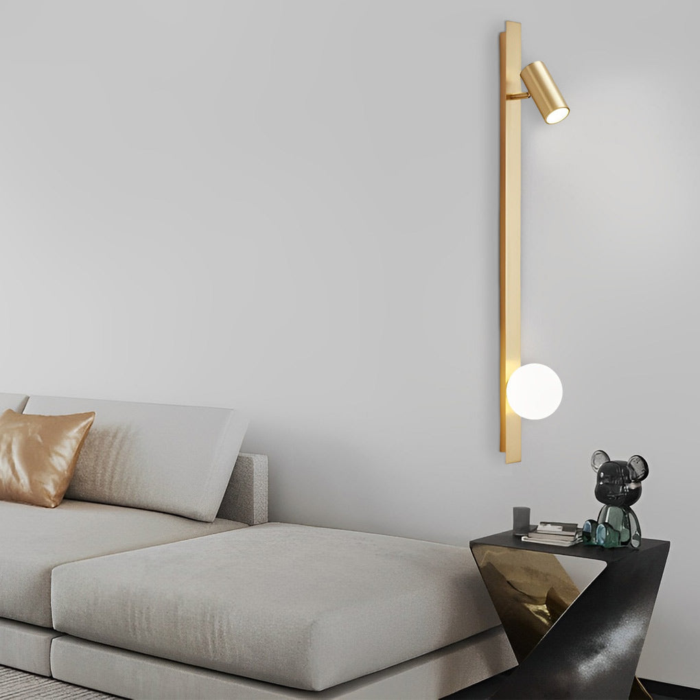 Long Strip Wall Lamp With Adjustable Spotlight Ha083346