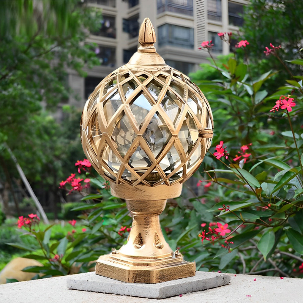 Round Ball Outdoor Fence Post Light Ha080211
