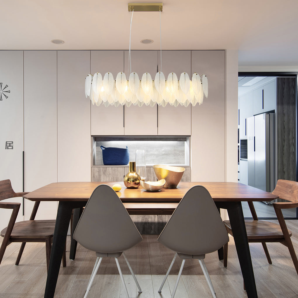 Glass Feathers Dining Room Light Ha098702