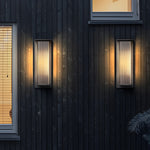 Rectangular Waterproof Modern Outdoor Solar Wall Sconce