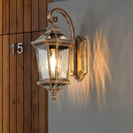 1 Light Black Clear Water Glass Outdoor Wall Light Lantern Wall Sconce Porch Wall Mounted Lights Exterior Wall Lamp