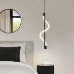 Modern Vertical Spiral Rope Led Pendant Light With Dimmable Feature