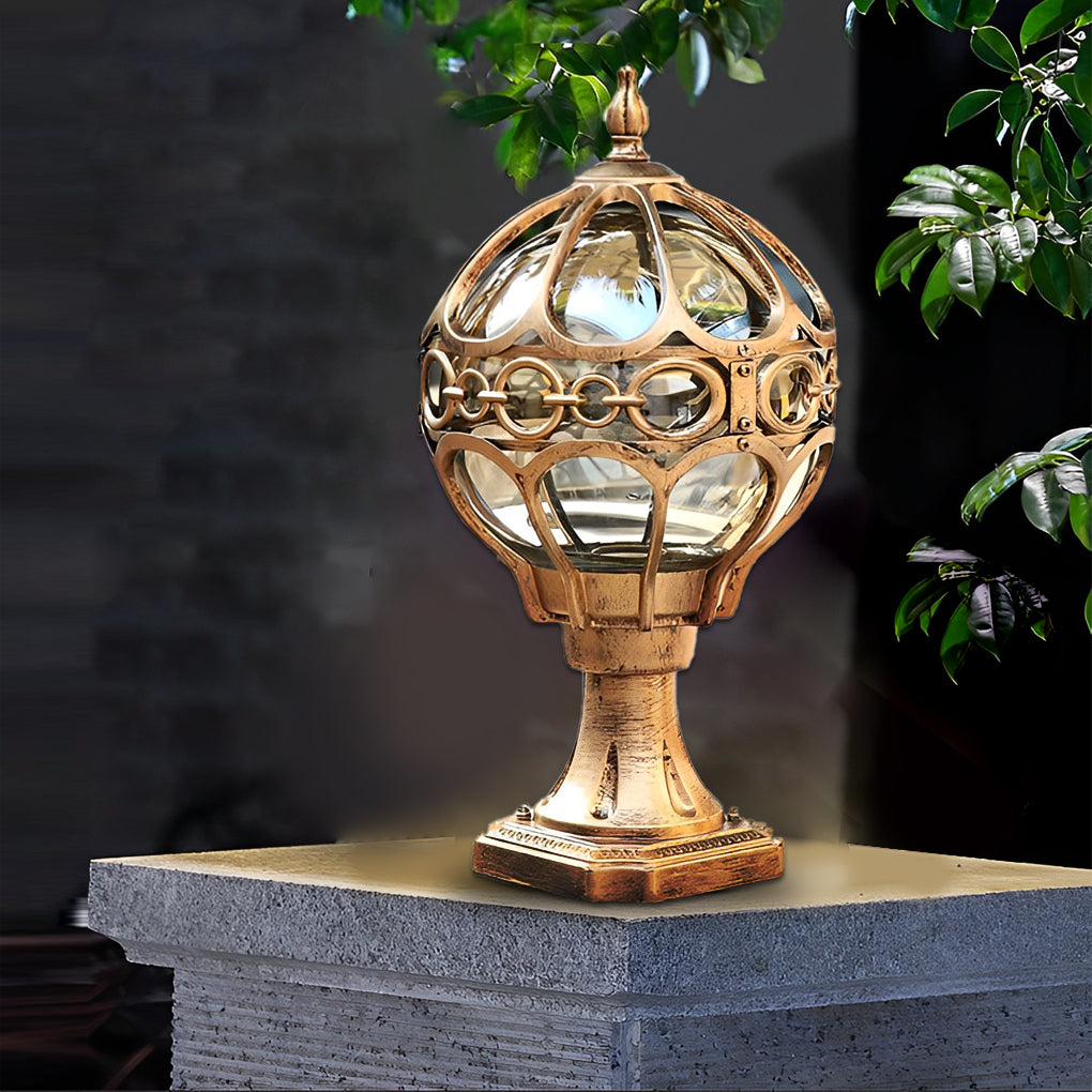Round Ball Fence Post Lights Ha080221
