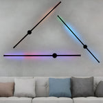 Modern LED Linear Wall Sconce with RGB Remote Control