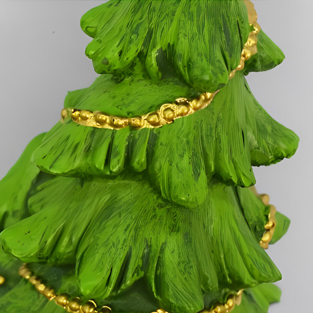 Solar LED Christmas Tree Lawn Light – Waterproof Resin Garden Sculpture