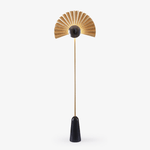 Gilded Fan Floor Lamp – Art Deco Illumination for Modern Living Spaces
