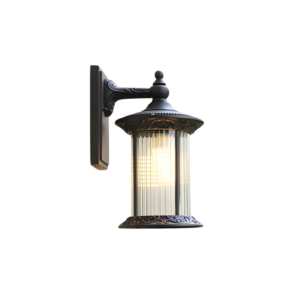 Vintage Outdoor Wall Sconce in Coffee Gold Finish, Waterproof Aluminum