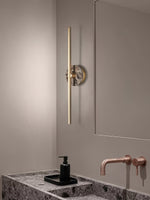Zylaro Stone Wall Light – Brushed Brass & Marble LED Sconce