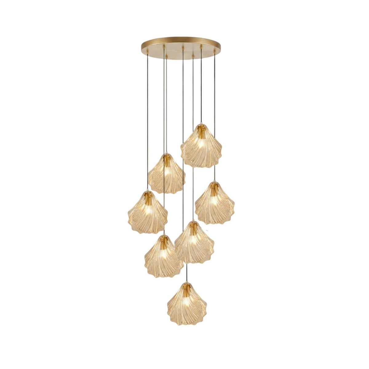 Shell Mini Pendant Light – Hand-Blown Glass & Brass