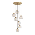 Art Glass Spinning Top Pendant Light in Gold for Dining & Living Spaces