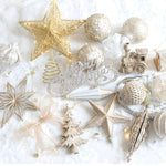 Champagne Gold Christmas Ornament Set – 70 Piece Festive Tree Décor Collection