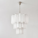 Frosted Mist Glass Tube Chandelier for Modern Interiors