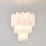 Frosted Mist Glass Tube Chandelier for Modern Interiors