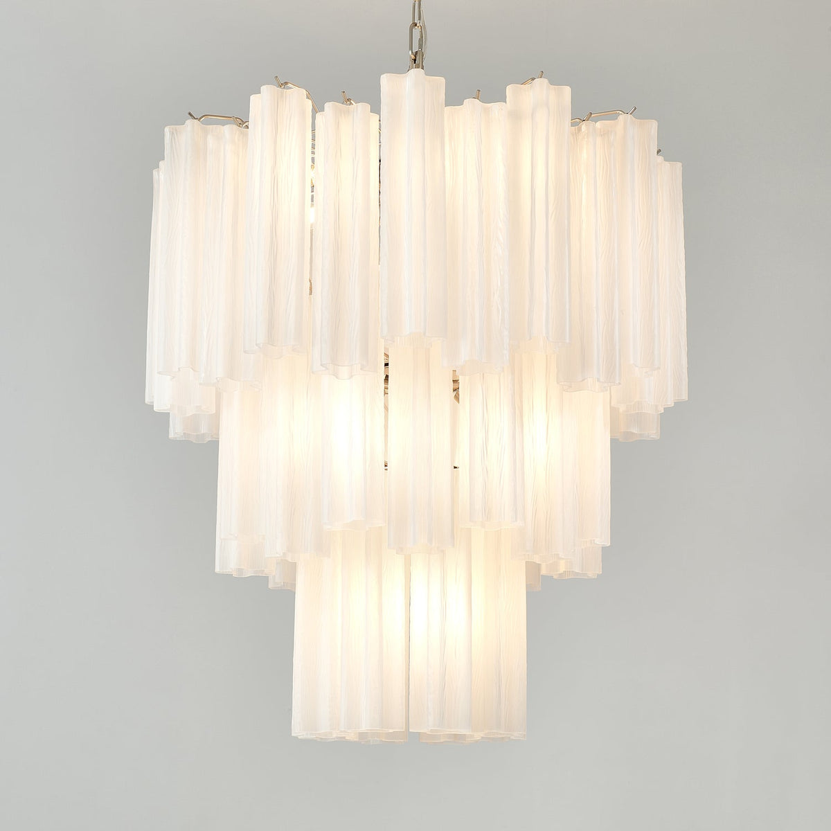 Frosted Mist Glass Tube Chandelier for Modern Interiors
