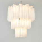 Frosted Mist Glass Tube Chandelier for Modern Interiors