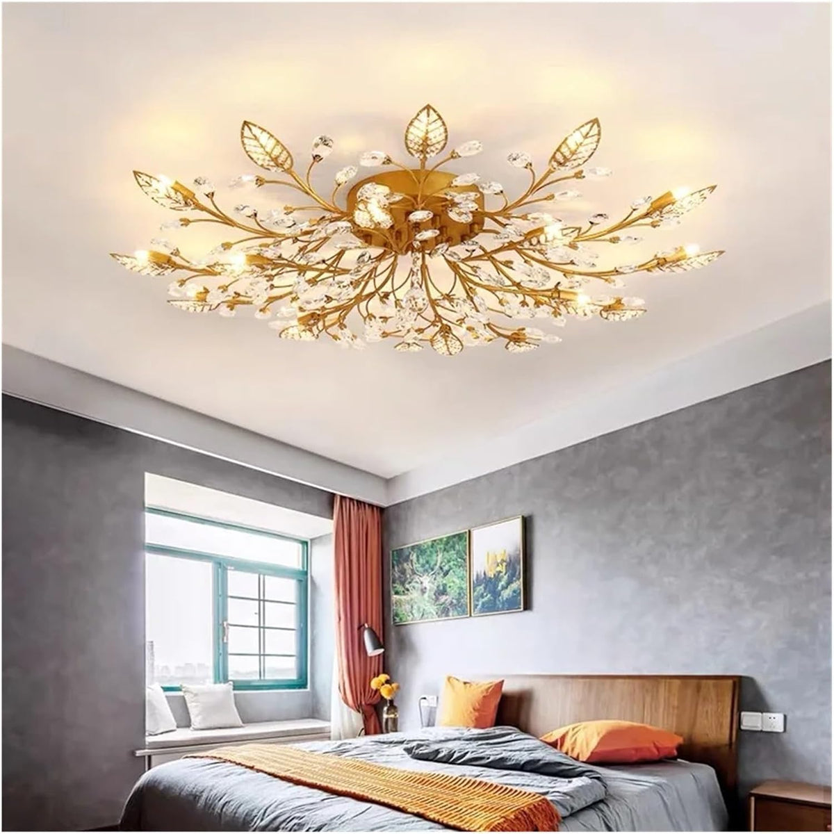 American Style Crystal Branch Ceiling Lamp