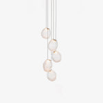 Liquid Glass Stone Pendant Light – Sculptural Blown Glass Chandelier