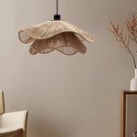 Vintage Straw Hat Petal Chandelier