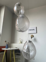 Liquid Glass Stone Pendant Light – Sculptural Blown Glass Chandelier