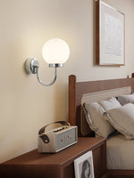 Clara Chrome Wall Sconce – Modern Minimalist Globe Light for Bedroom & Hallway