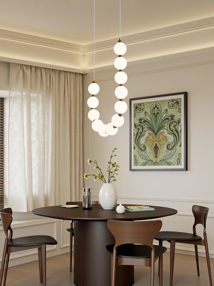 Thalorin LED Pendant Light – Modern Cascading Orb Chandelier for Dining & Living Spaces