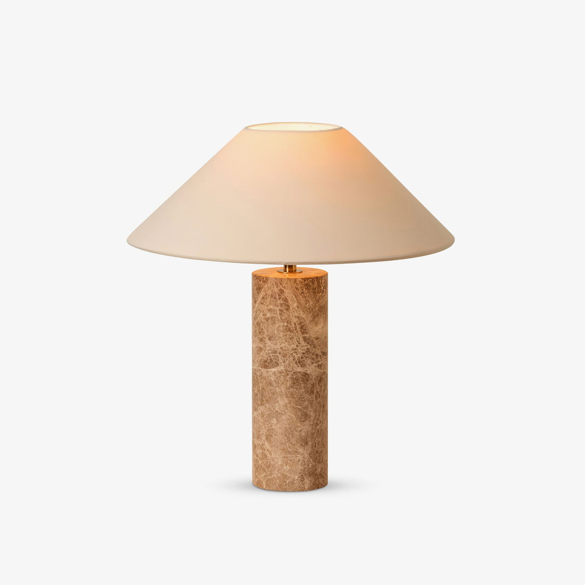 Alba Stone Table Lamp – Marble Base with Fabric Shade for Modern Interiors