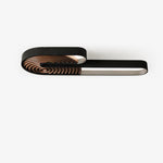 Kinetic Spiral Wall Sconce with LED Light in Black and Wood
