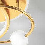 Multi Circle Led Flush Ceiling Light Gold Balck White 1