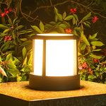 Cylindrical Black Outdoor Fence Post Light Li002349