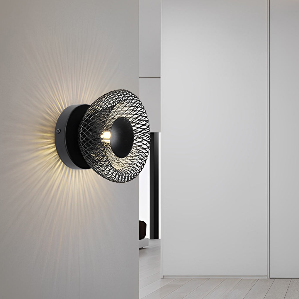 Circular Nest Grid Wall Sconce Ha078264