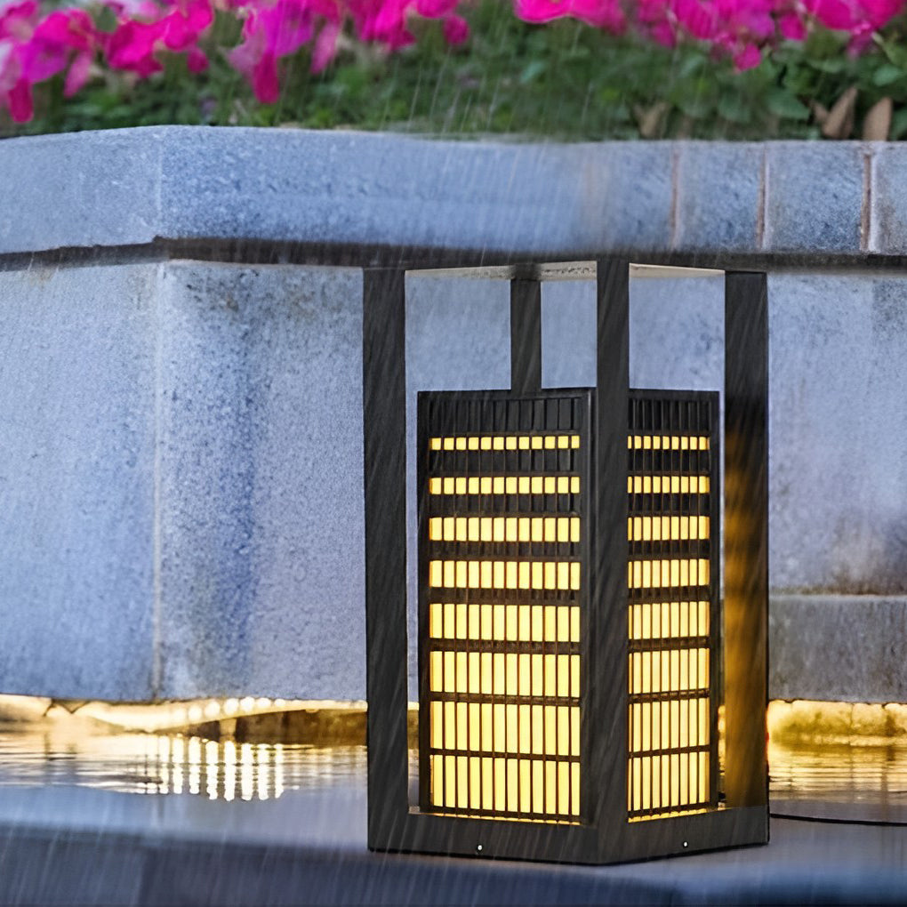 Square Lantern Shaped Led Black Pathway Lights