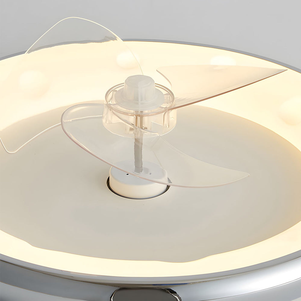 Remote Controlled Modern 4 Speed Led Ceiling Fan Lamp 3 Blades