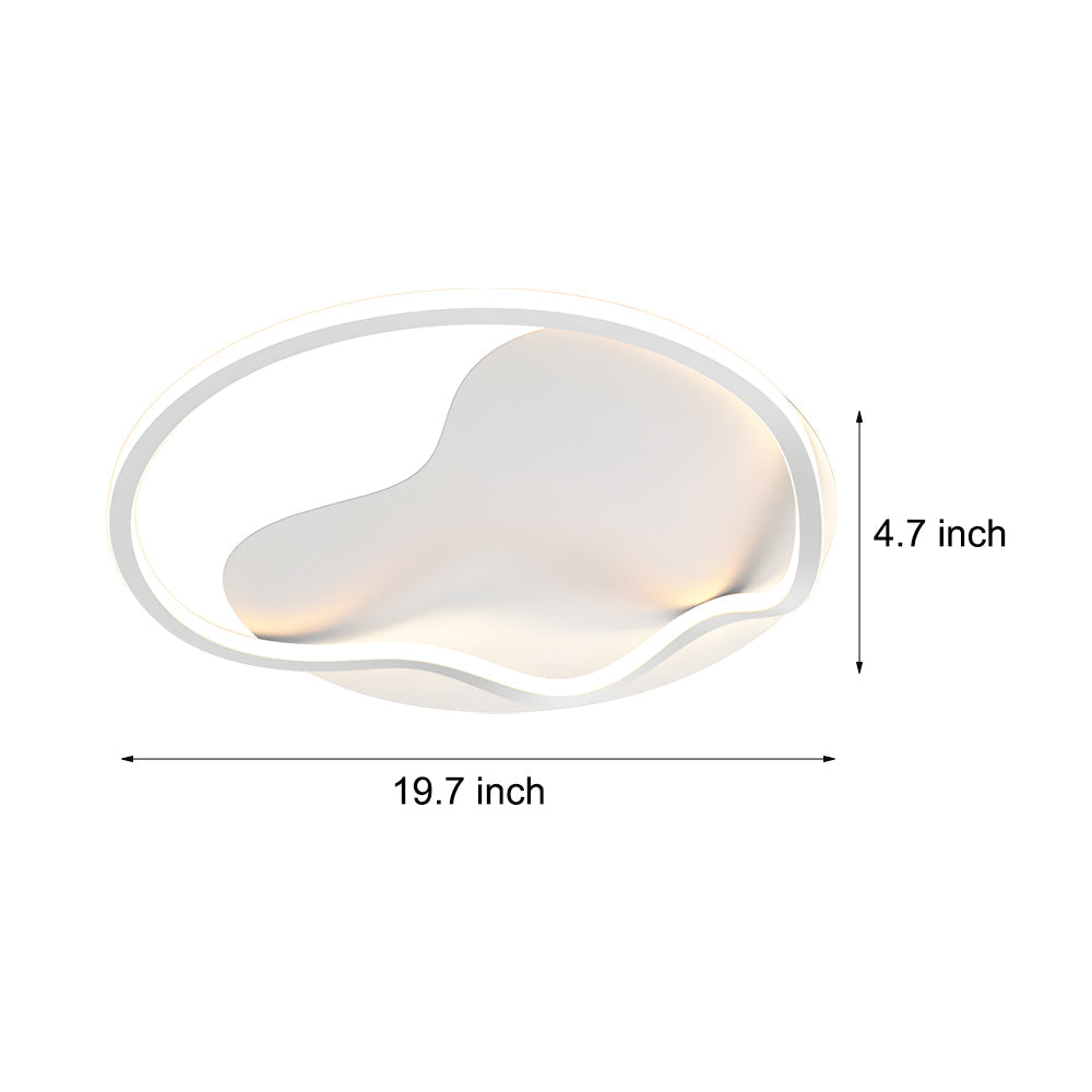 Round Minimalist 3 Step Dimming Led Dimmable White Modern Ceiling Lights