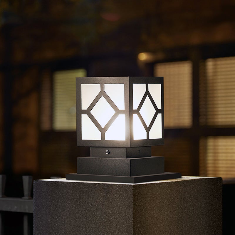 Led Black Outdoor Post Lights Outdoor Lighting For Garden Hwd00055