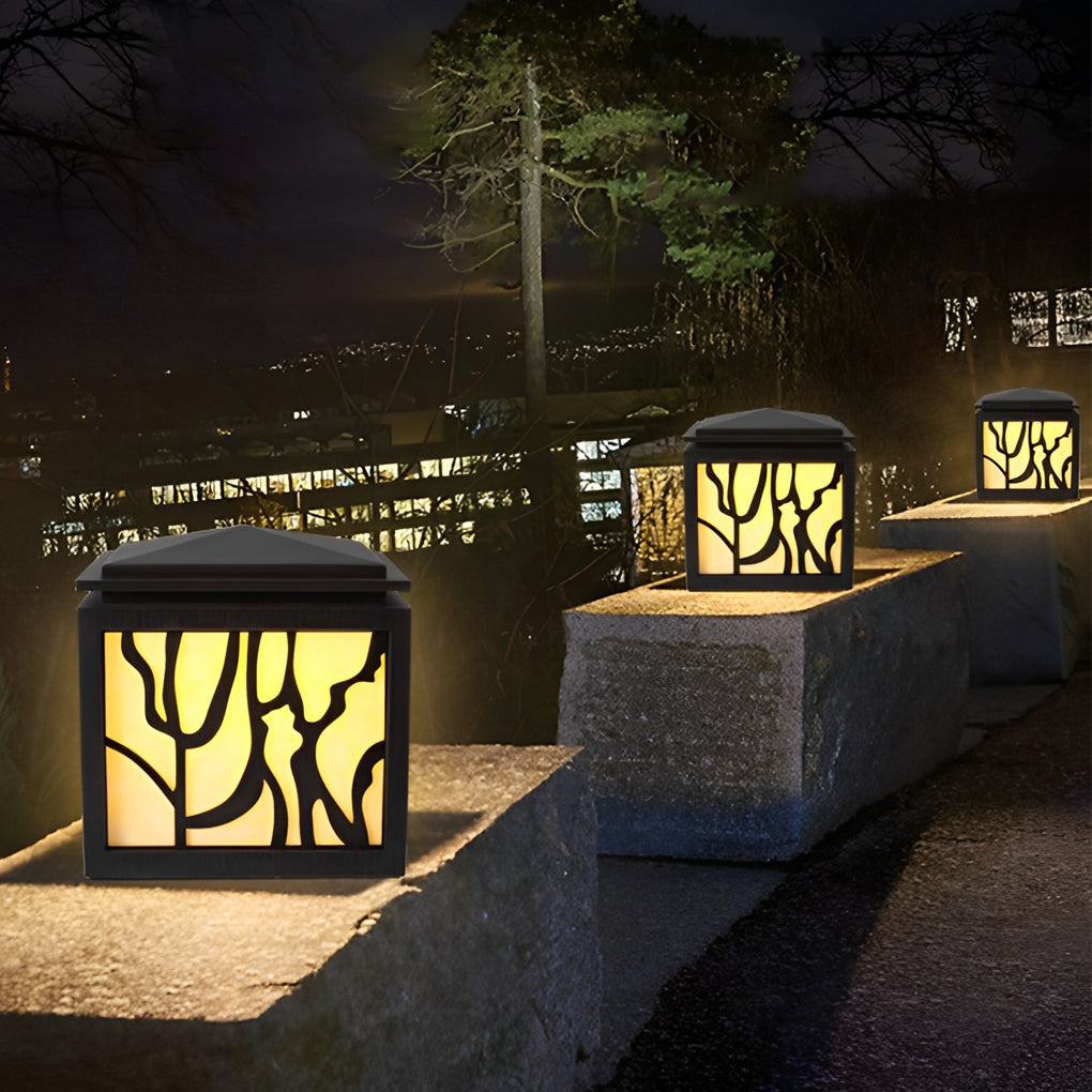Rustic Led Outdoor Fence Post Light Li002368