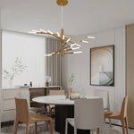 Aurelia Spiral LED Chandelier in Gold or Black