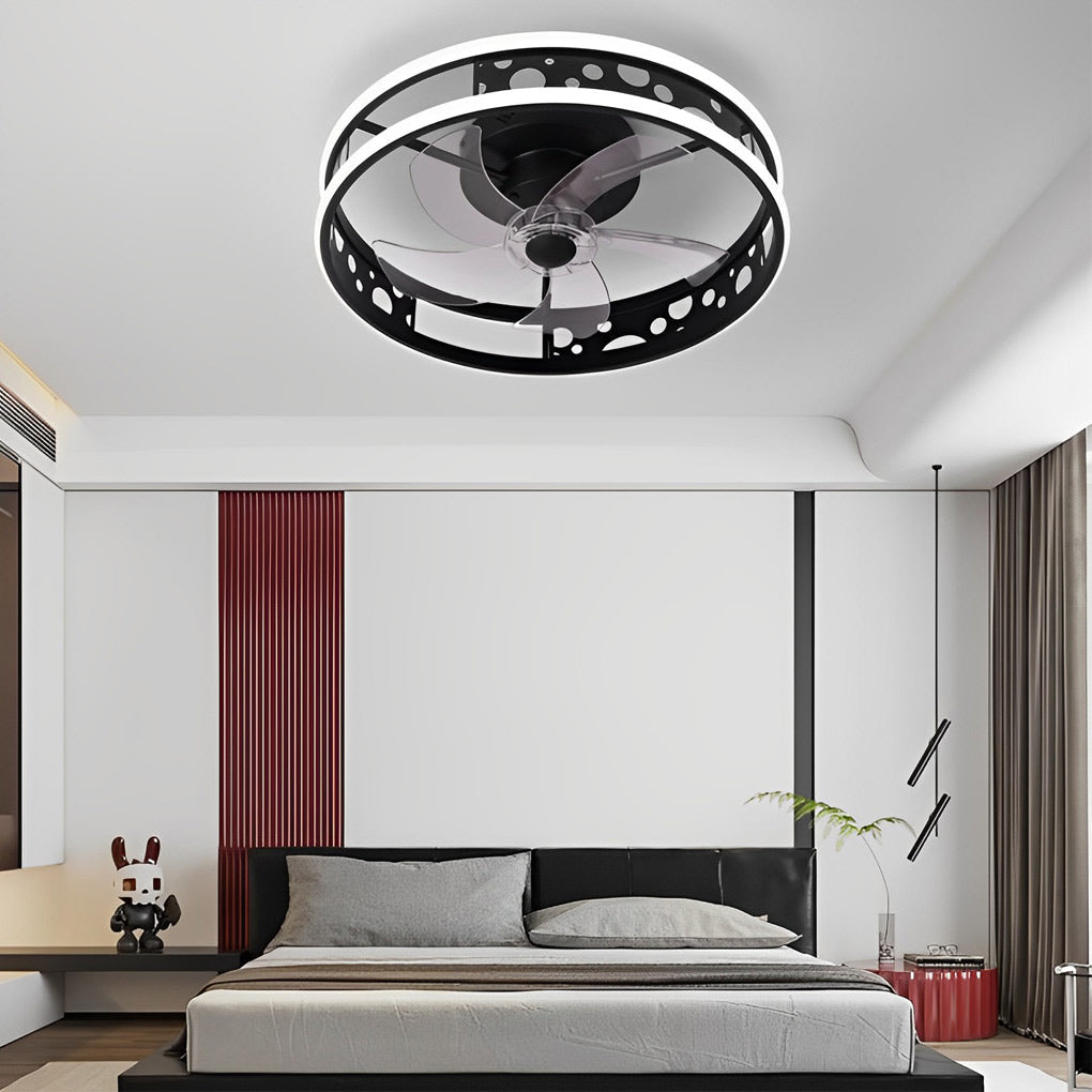 Round Led Bladeless Ceiling Fan Ha082858