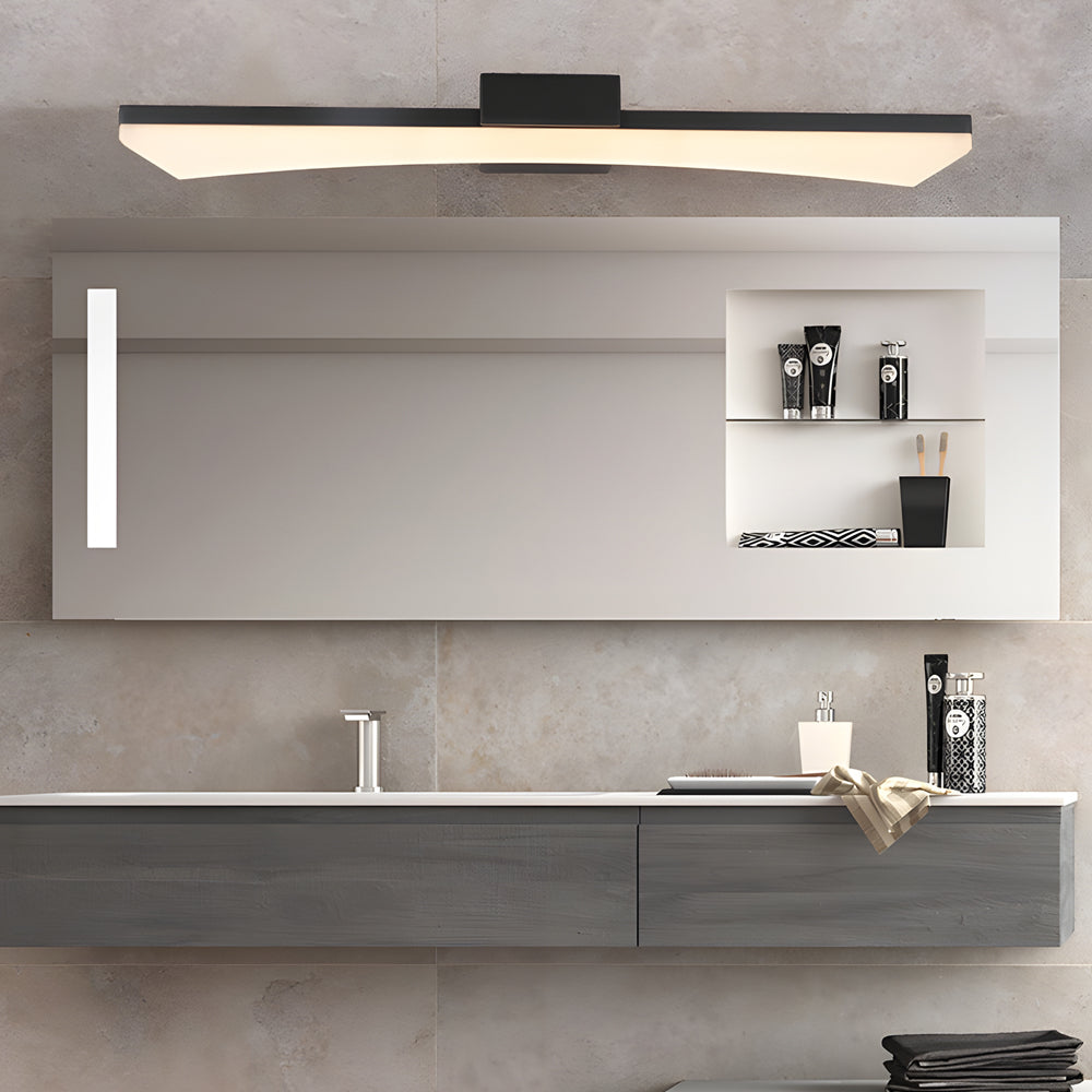 Modern Curved Linear Led Vanity Light For Bathroom