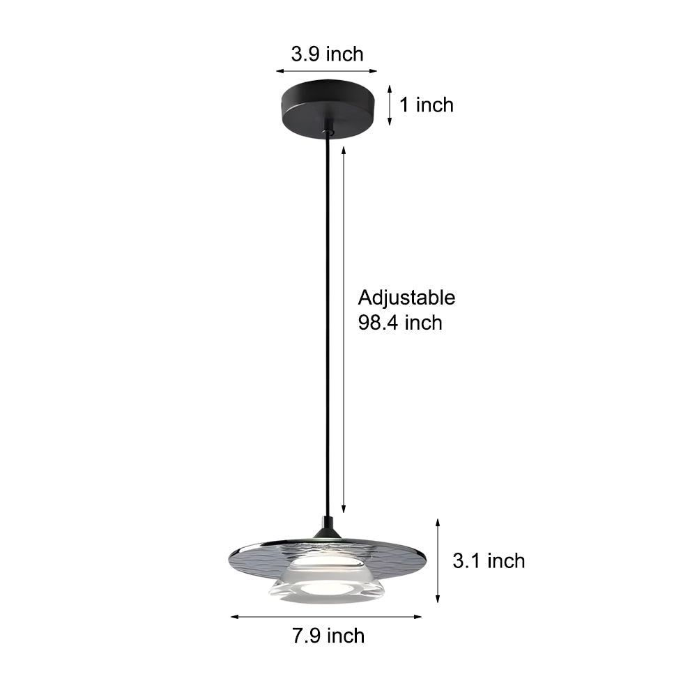 Dia 7 Led 3 Step Dimming Glass Italian Kitchen Pendant Lighting
