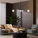 Modern White Round Glass Pendant Light
