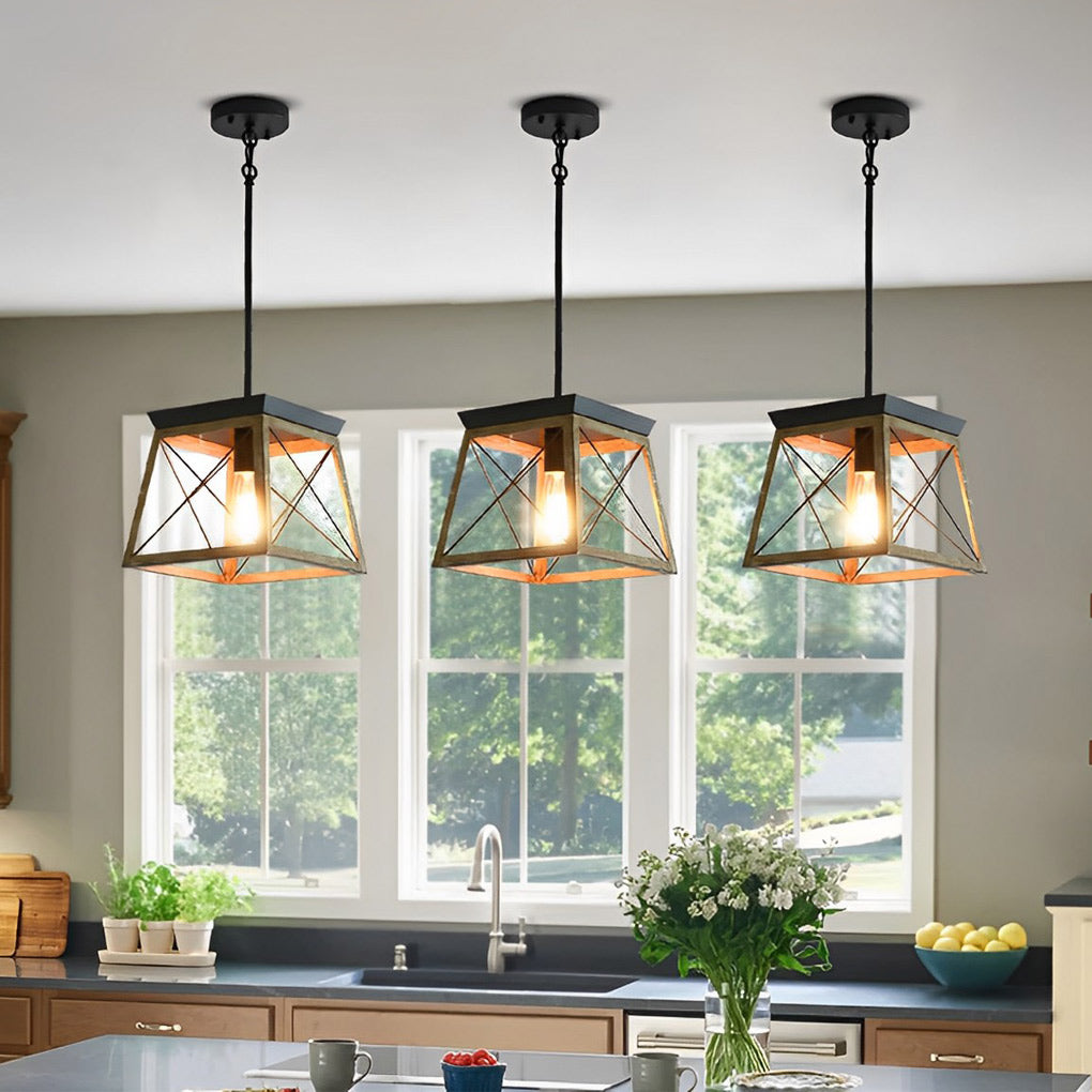 Geometric Industrial Style Ceiling Light Ha083302