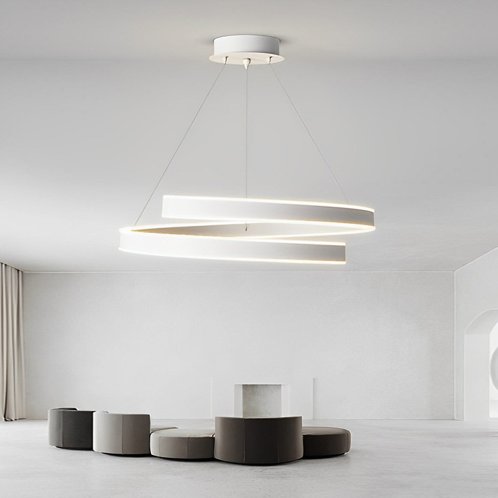 Rotating White Nordic Chandelier Ha083139