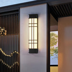 Retro Rectangular Black Outdoor Wall Lamp Li002110