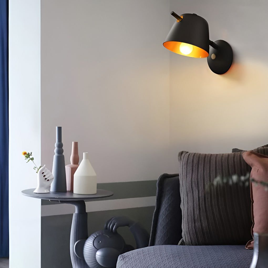 Hat Style Matte Metal Nordic Mounted Modern Wall Sconce Lighting
